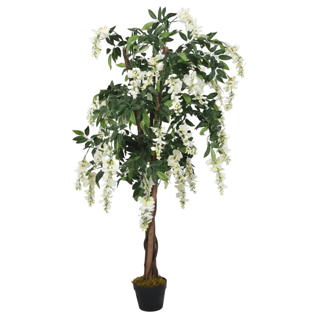vidaXL Artificial Wisteria Tree 560 Leaves 80 cm Green and White 2