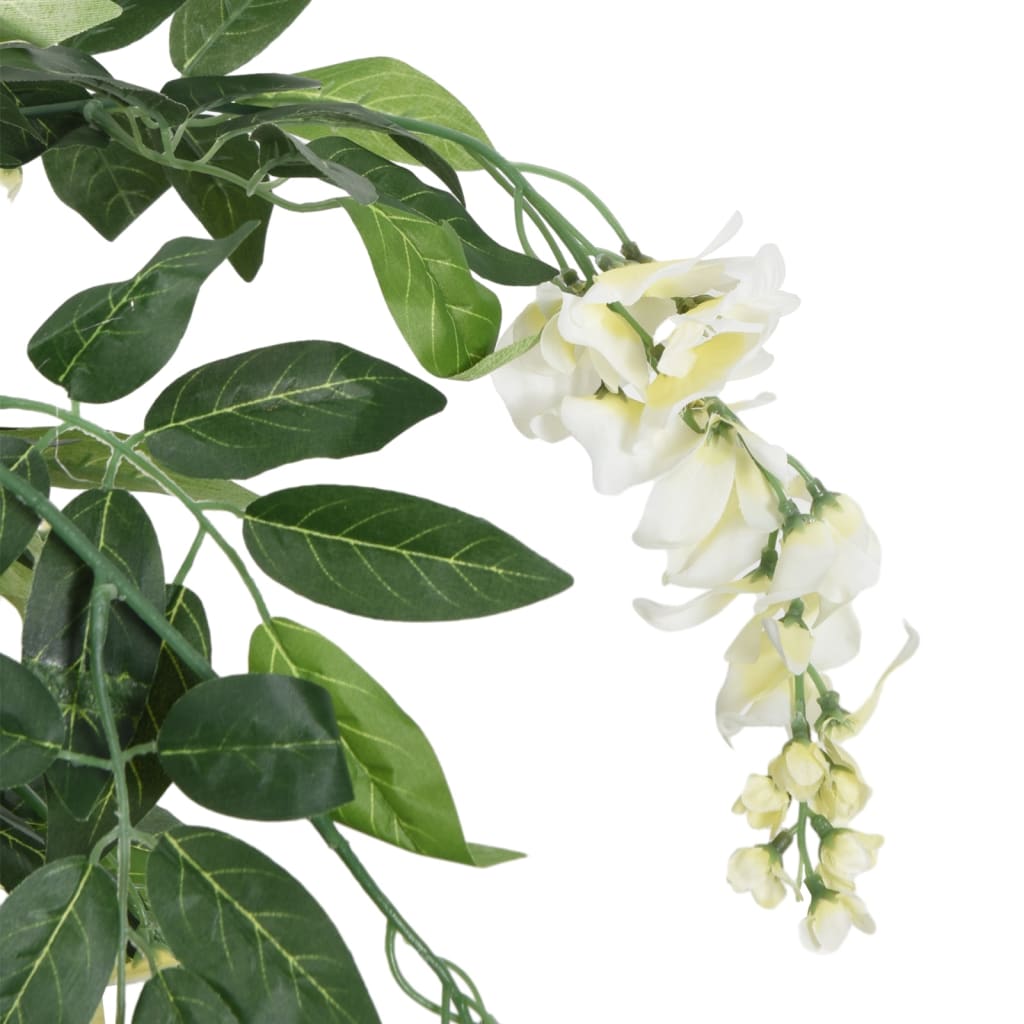 vidaXL Artificial Wisteria Tree 560 Leaves 80 cm Green and White 3