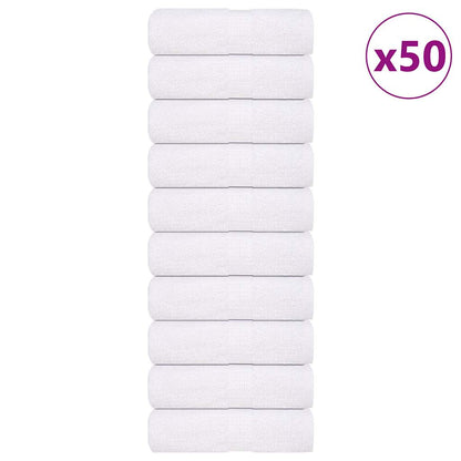 vidaXL Guest Towels "FROGN" 50 pcs White 30x50 cm 360 gsm 1