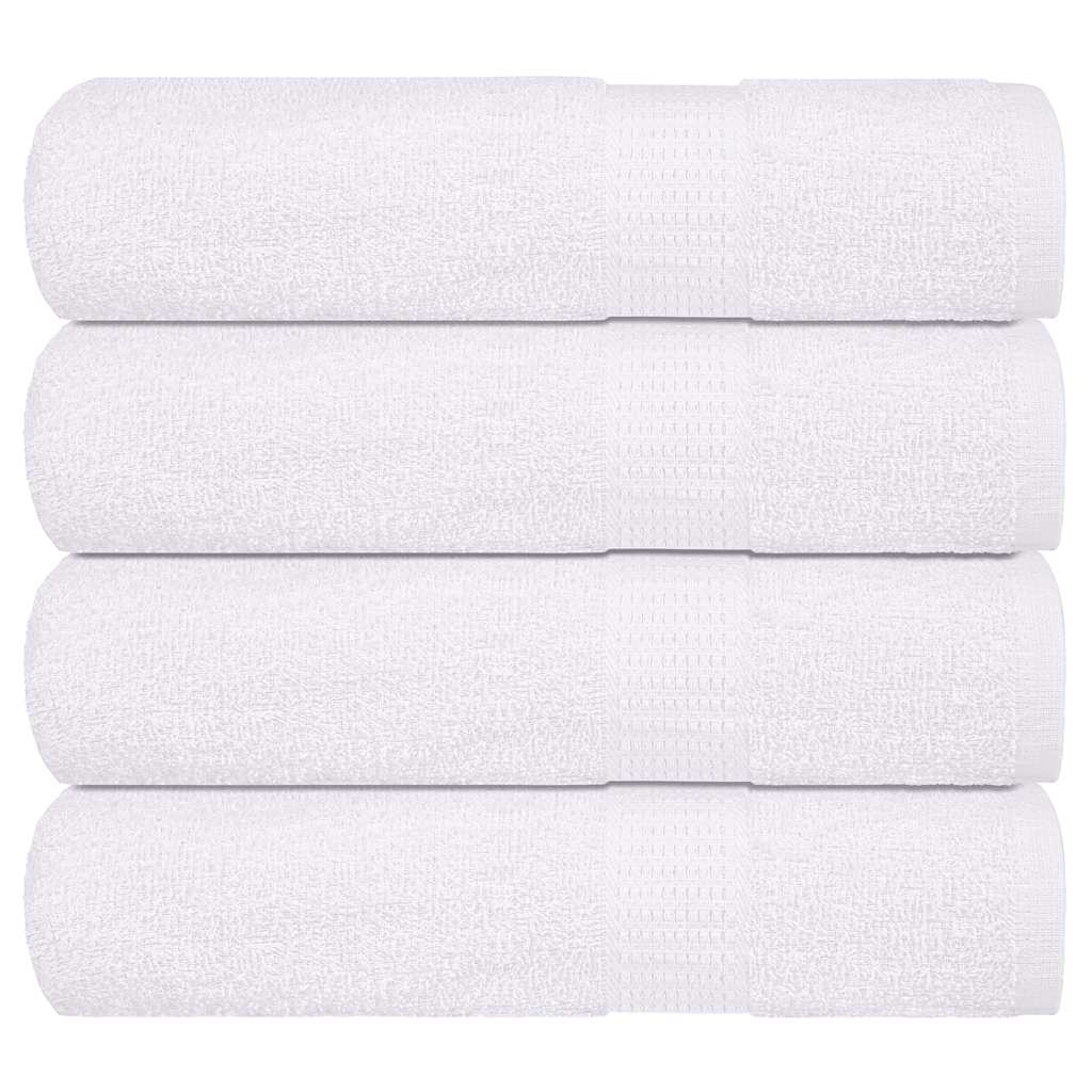 vidaXL Bath Towels "FROGN" 4 pcs White 100x150 cm 360 gsm 1
