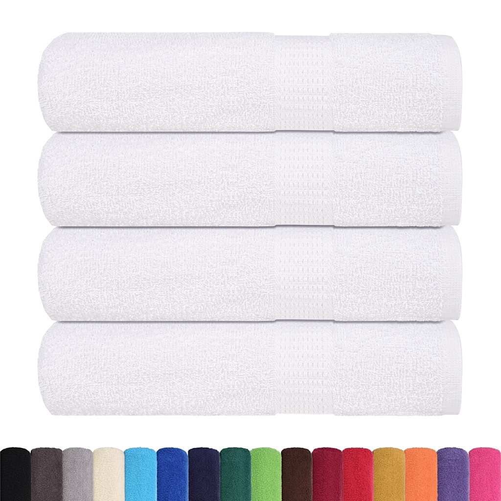 vidaXL Bath Towels "FROGN" 4 pcs White 100x150 cm 360 gsm 2