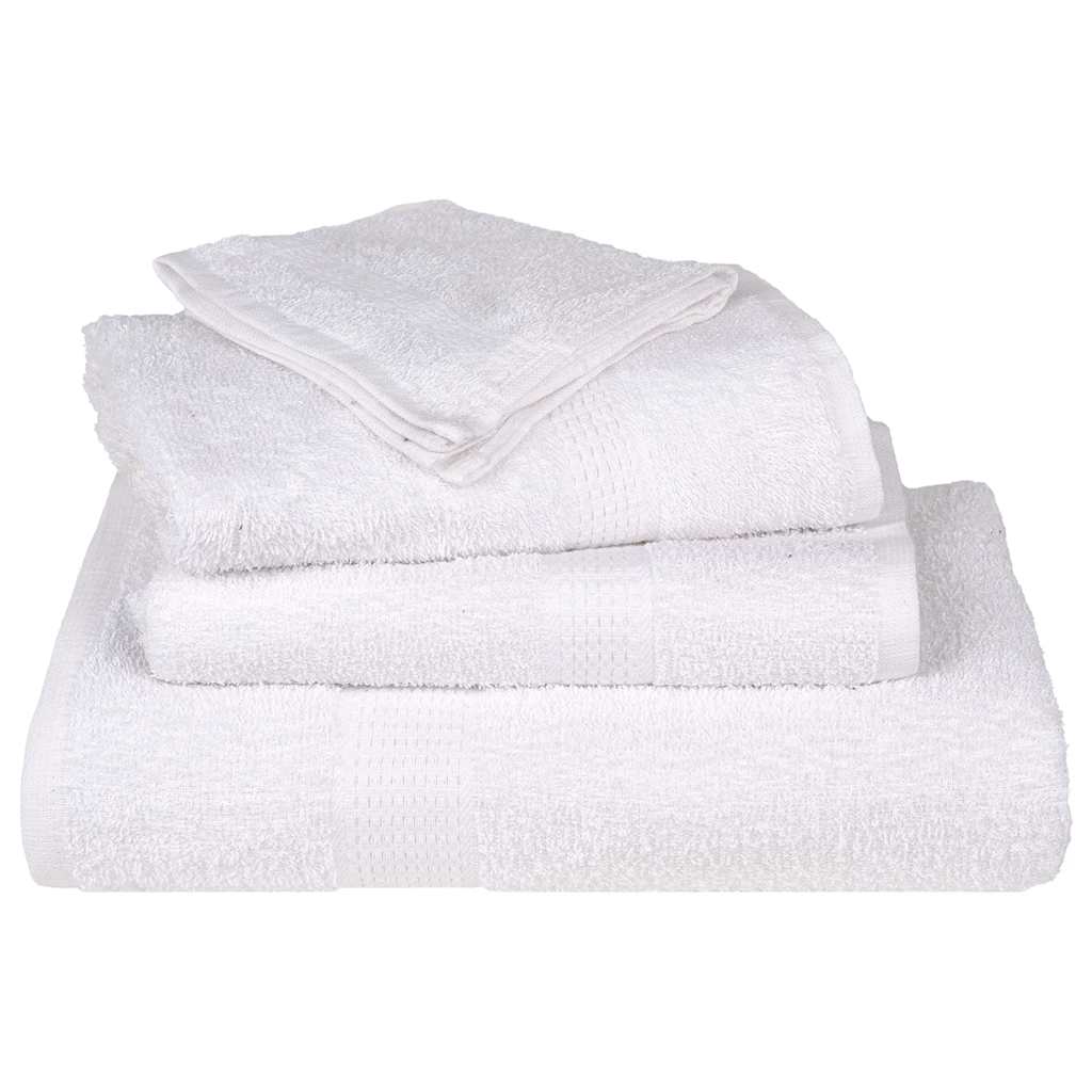 vidaXL Bath Towels "FROGN" 4 pcs White 100x150 cm 360 gsm 4