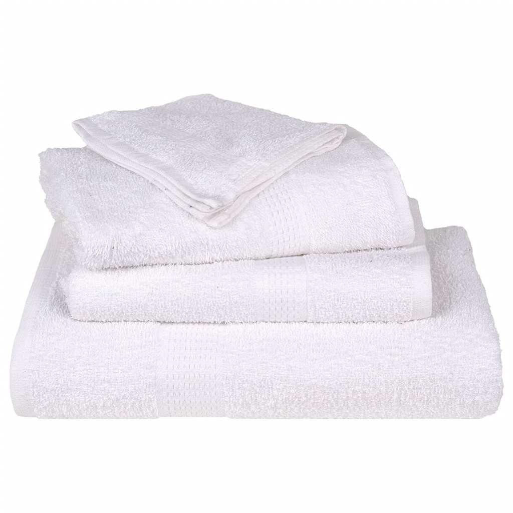 vidaXL Sauna Towels "FROGN" 4 pcs White 80x200 cm 360 gsm 4