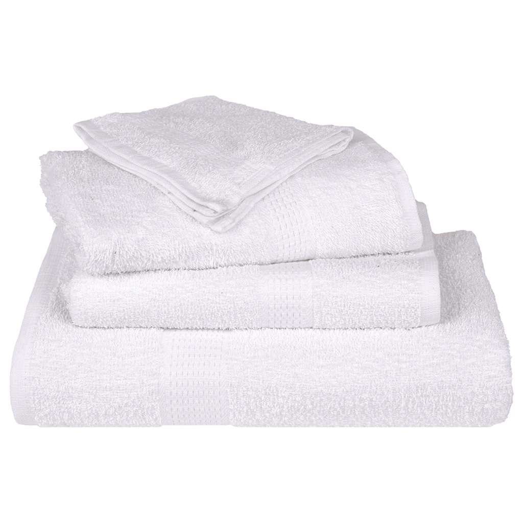 vidaXL Towels "FROGN" 4 pcs White 100x200 cm 360 gsm 4