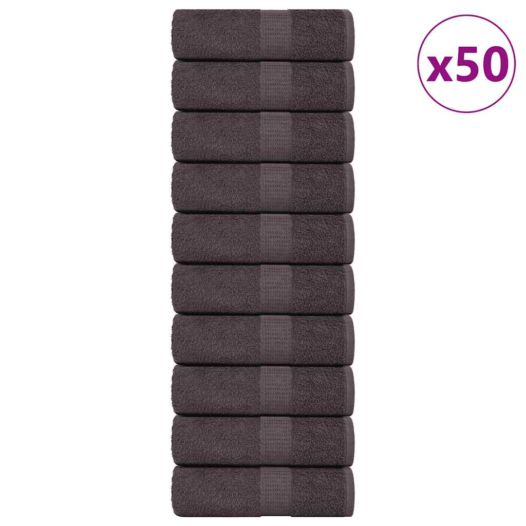 vidaXL Wash Towels "FROGN" 50 pcs Anthracite 30x30 cm 360 gsm 1