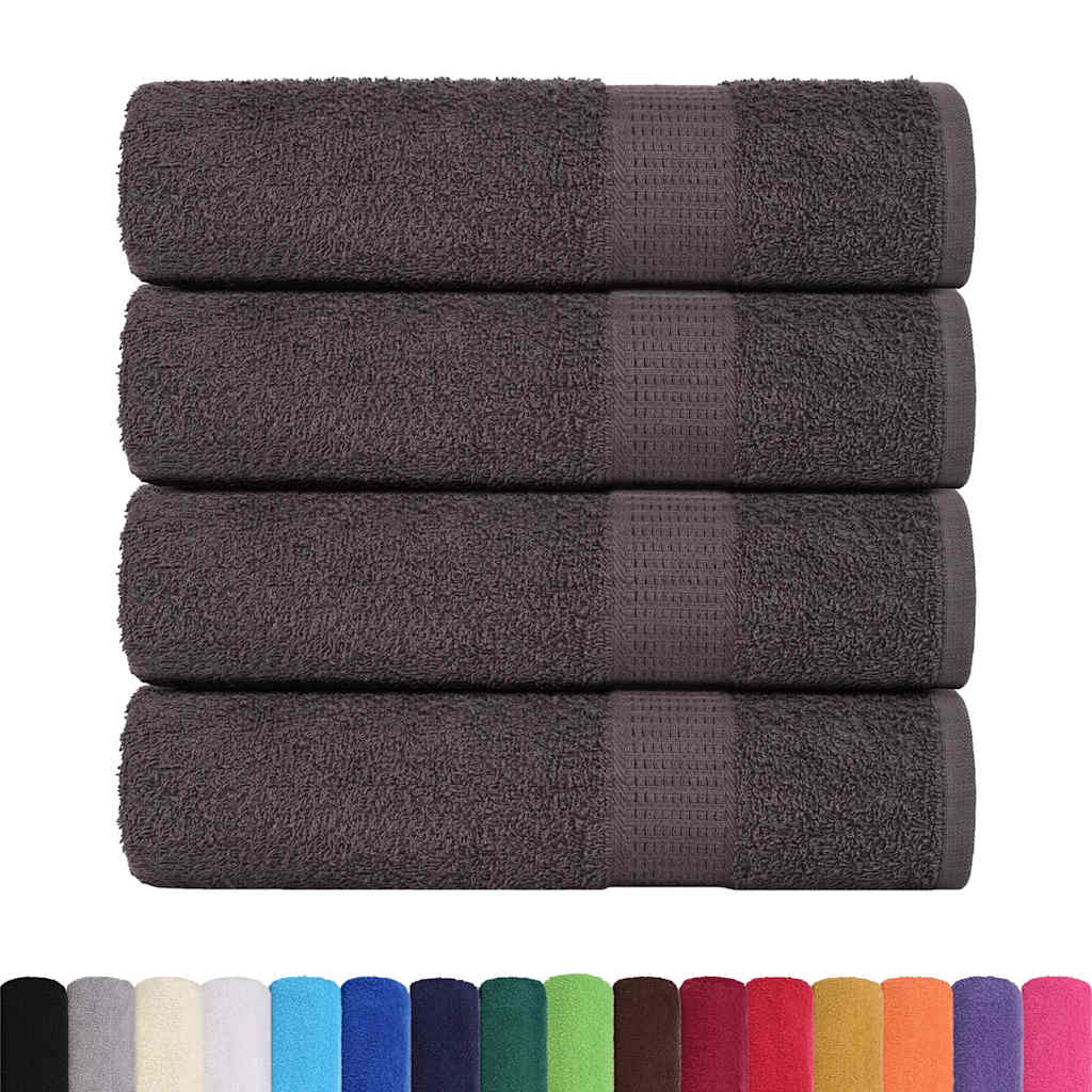 vidaXL Bath Towels "FROGN" 4 pcs Anthracite 100x150 cm 360 gsm 2