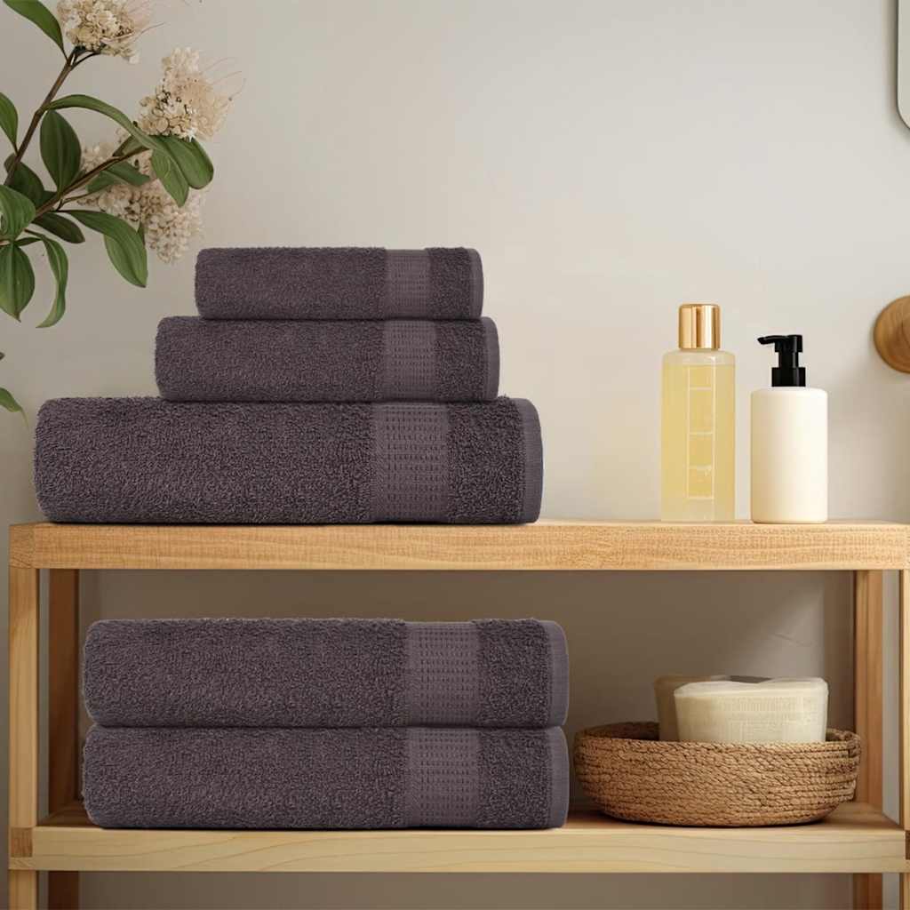 vidaXL Sauna Towels "FROGN" 4 pcs Anthracite 80x200 cm 360 gsm 3