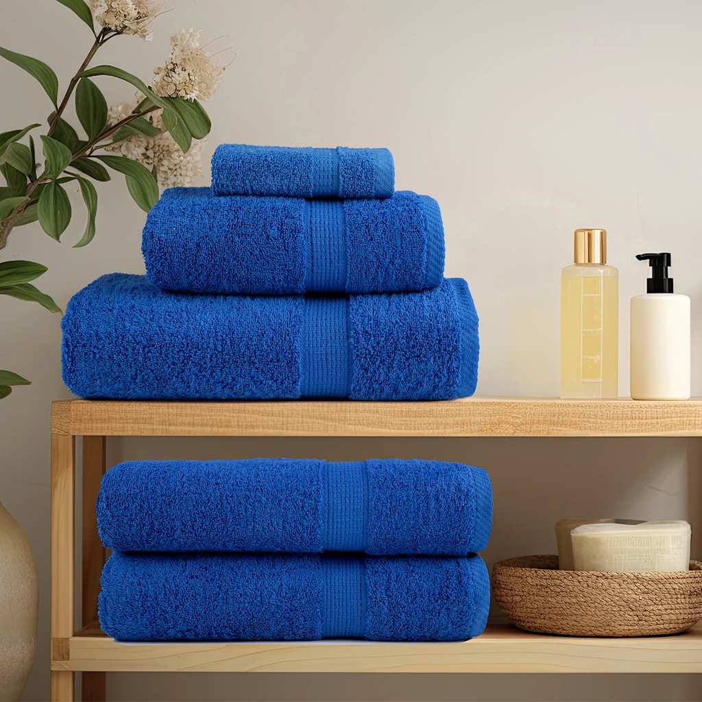vidaXL Towels "FROGN" 4 pcs Blue 100x200 cm 360 gsm 3
