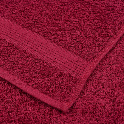 vidaXL Bath Towels "FROGN" 4 pcs Bordeaux 100x150 cm 360 gsm 6