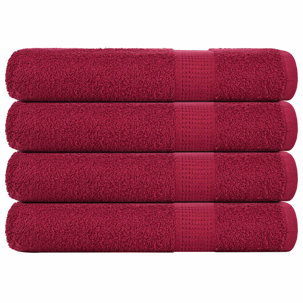 vidaXL Sauna Towels "FROGN" 4 pcs Bordeaux 80x200 cm 360 gsm 1