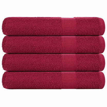 vidaXL Sauna Towels "FROGN" 4 pcs Bordeaux 80x200 cm 360 gsm 1