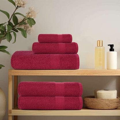 vidaXL Sauna Towels "FROGN" 4 pcs Bordeaux 80x200 cm 360 gsm 3