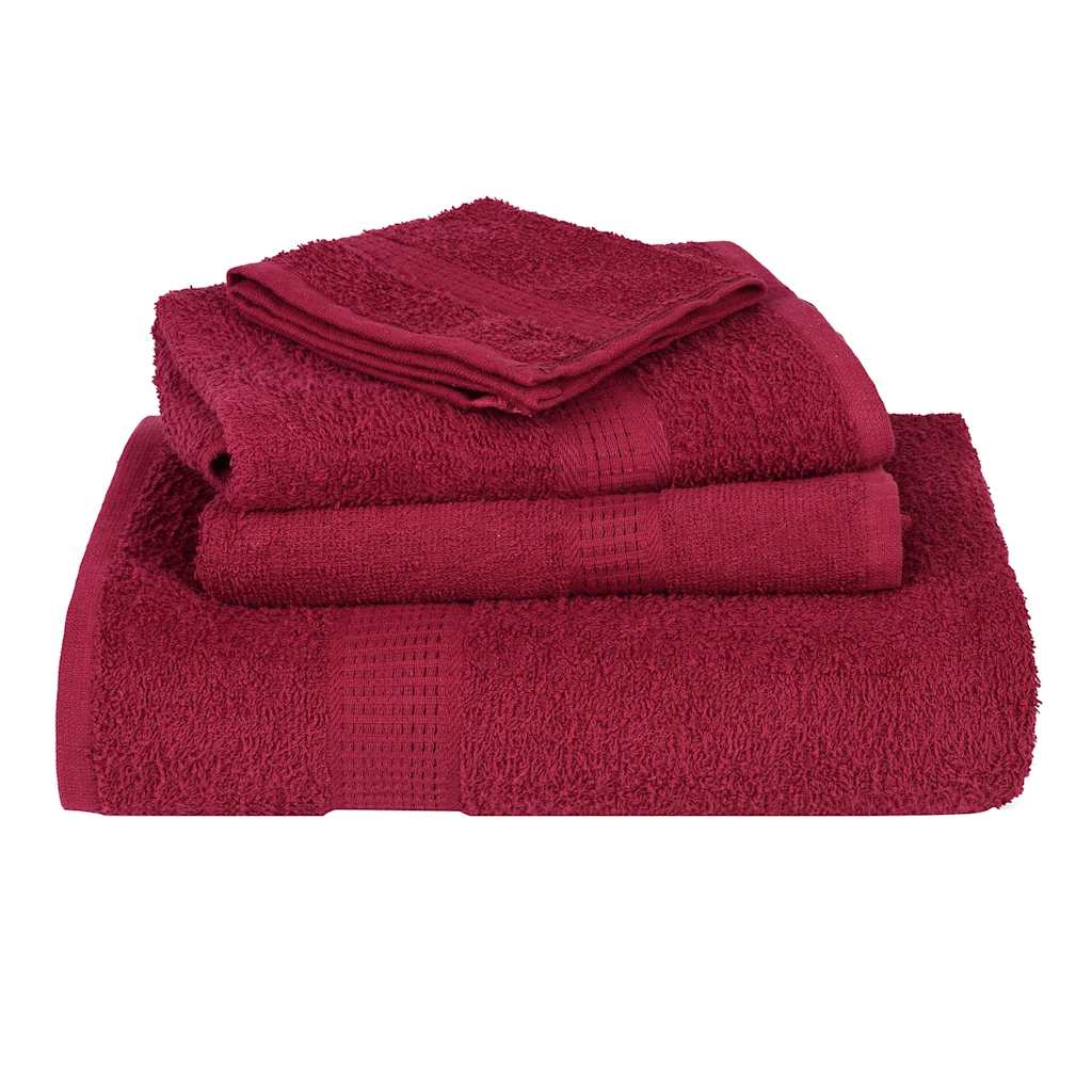 vidaXL Sauna Towels "FROGN" 4 pcs Bordeaux 80x200 cm 360 gsm 4