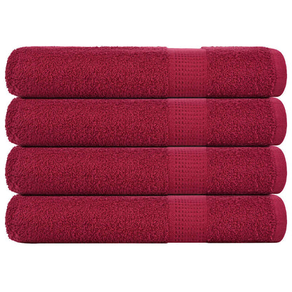 vidaXL Towels "FROGN" 4 pcs Bordeaux 100x200 cm 360 gsm 1