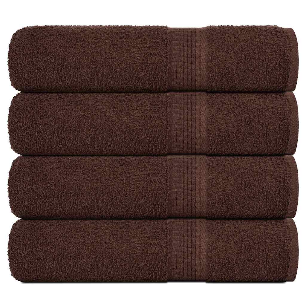 vidaXL Bath Towels "FROGN" 4 pcs Brown 100x150 cm 360 gsm 1