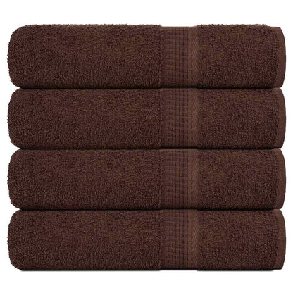 vidaXL Bath Towels "FROGN" 4 pcs Brown 100x150 cm 360 gsm 1