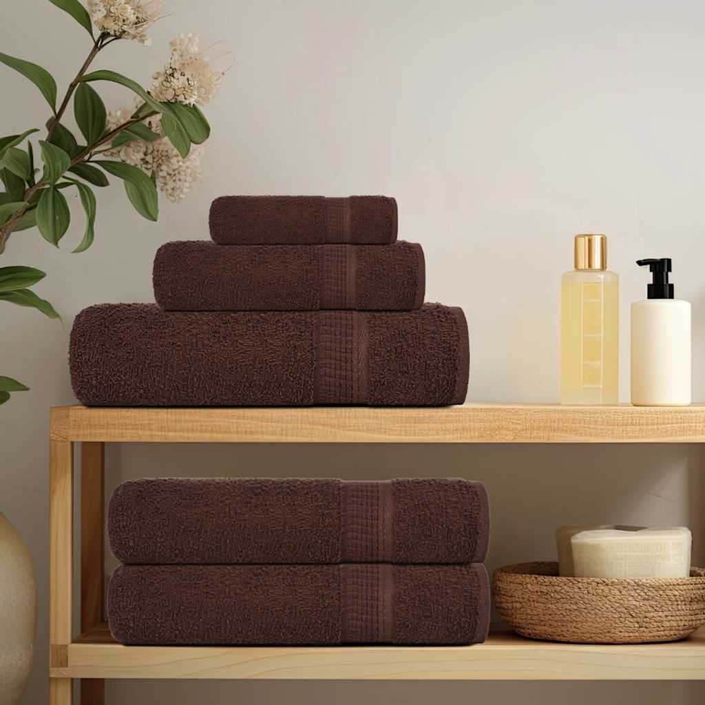 vidaXL Bath Towels "FROGN" 4 pcs Brown 100x150 cm 360 gsm 3