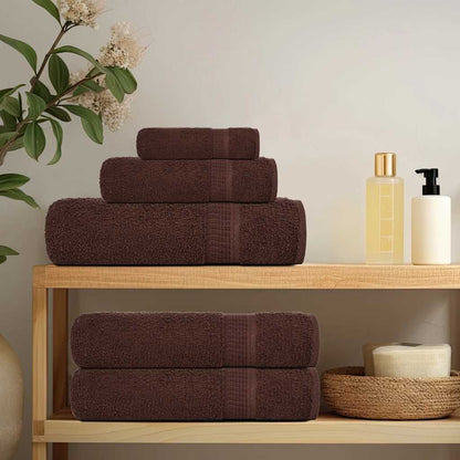 vidaXL Bath Towels "FROGN" 4 pcs Brown 100x150 cm 360 gsm 3