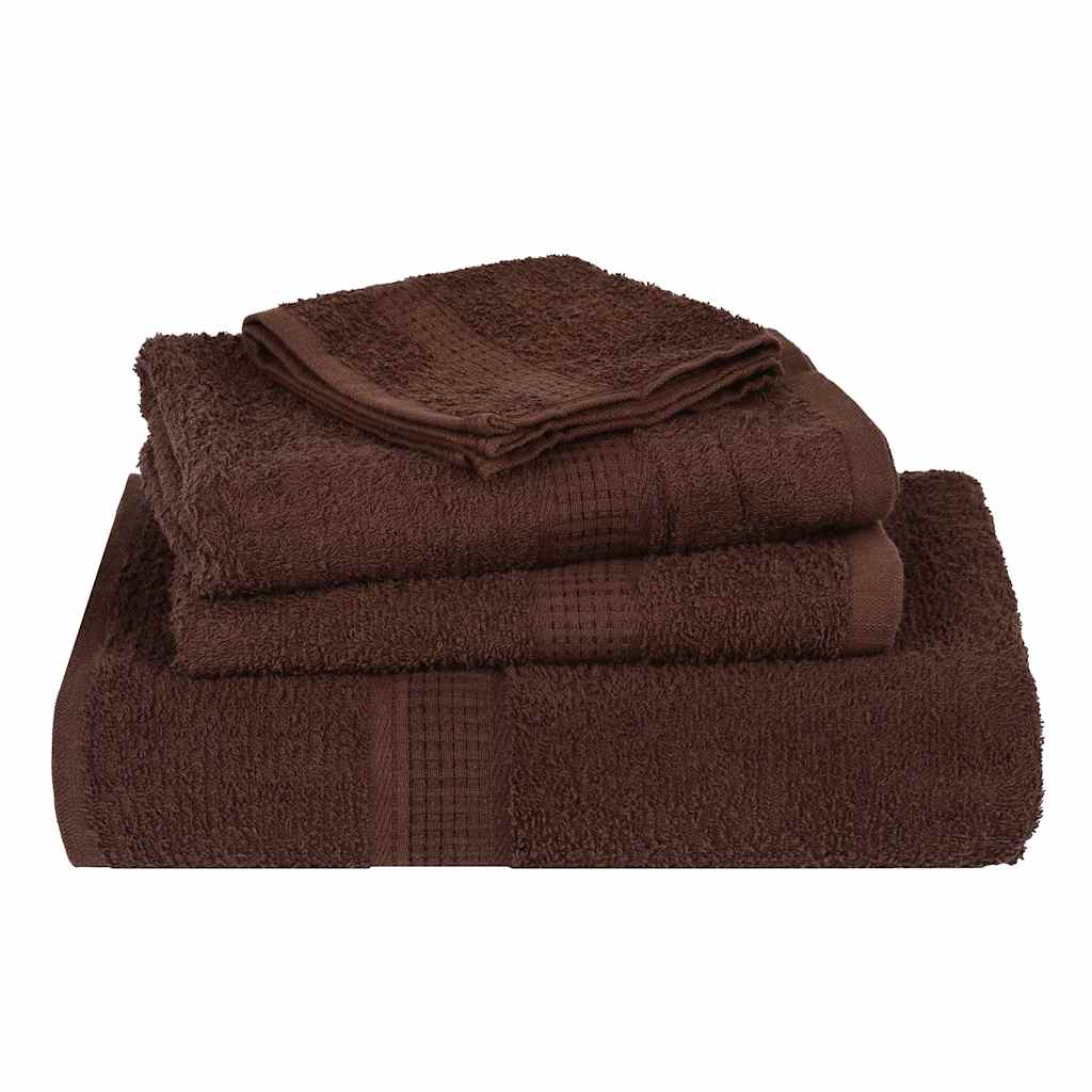 vidaXL Bath Towels "FROGN" 4 pcs Brown 100x150 cm 360 gsm 4