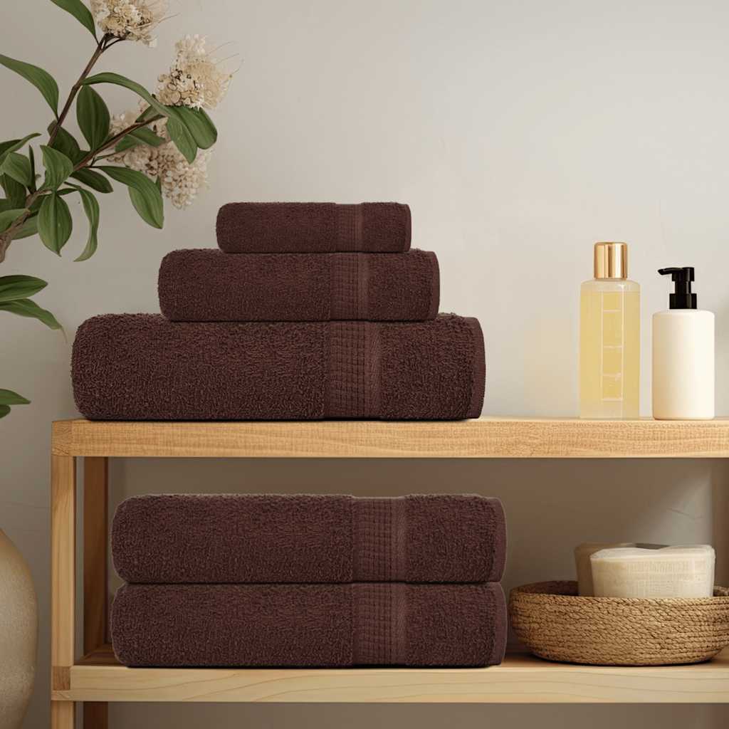 vidaXL Sauna Towels "FROGN" 4 pcs Brown 80x200 cm 360 gsm 3