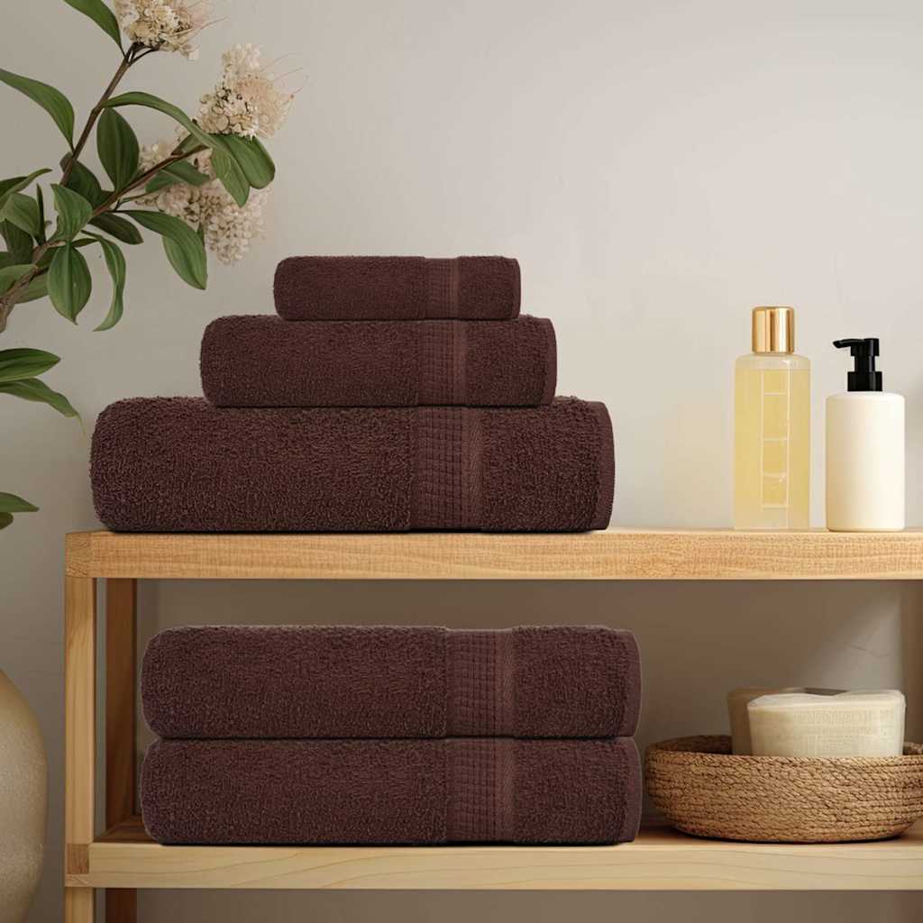 vidaXL Towels "FROGN" 4 pcs Brown 100x200 cm 360 gsm 3