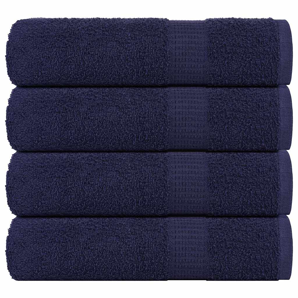 vidaXL Bath Towels "FROGN" 4 pcs Navy Blue 100x150 cm 360 gsm 1