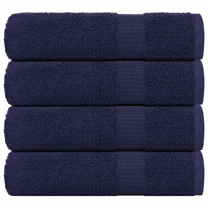 vidaXL Bath Towels "FROGN" 4 pcs Navy Blue 100x150 cm 360 gsm 1