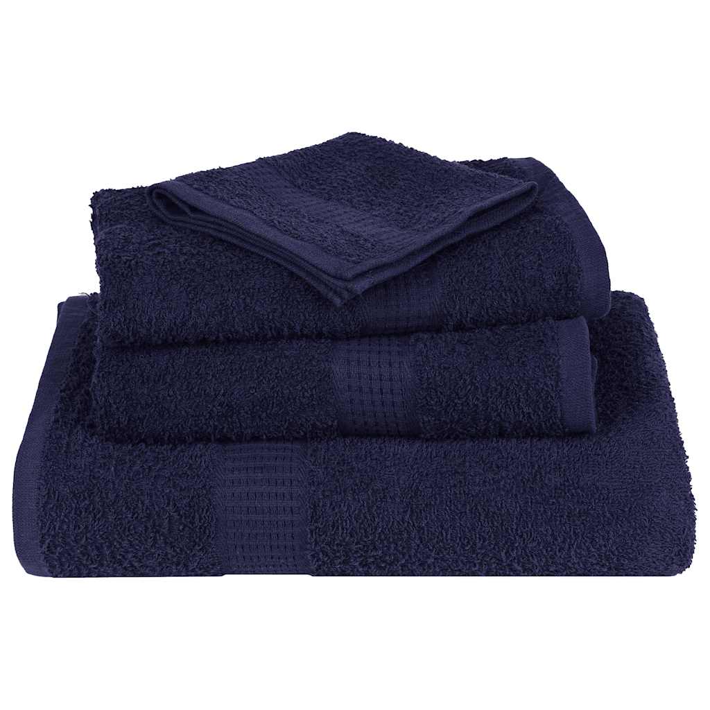 vidaXL Bath Towels "FROGN" 4 pcs Navy Blue 100x150 cm 360 gsm 4
