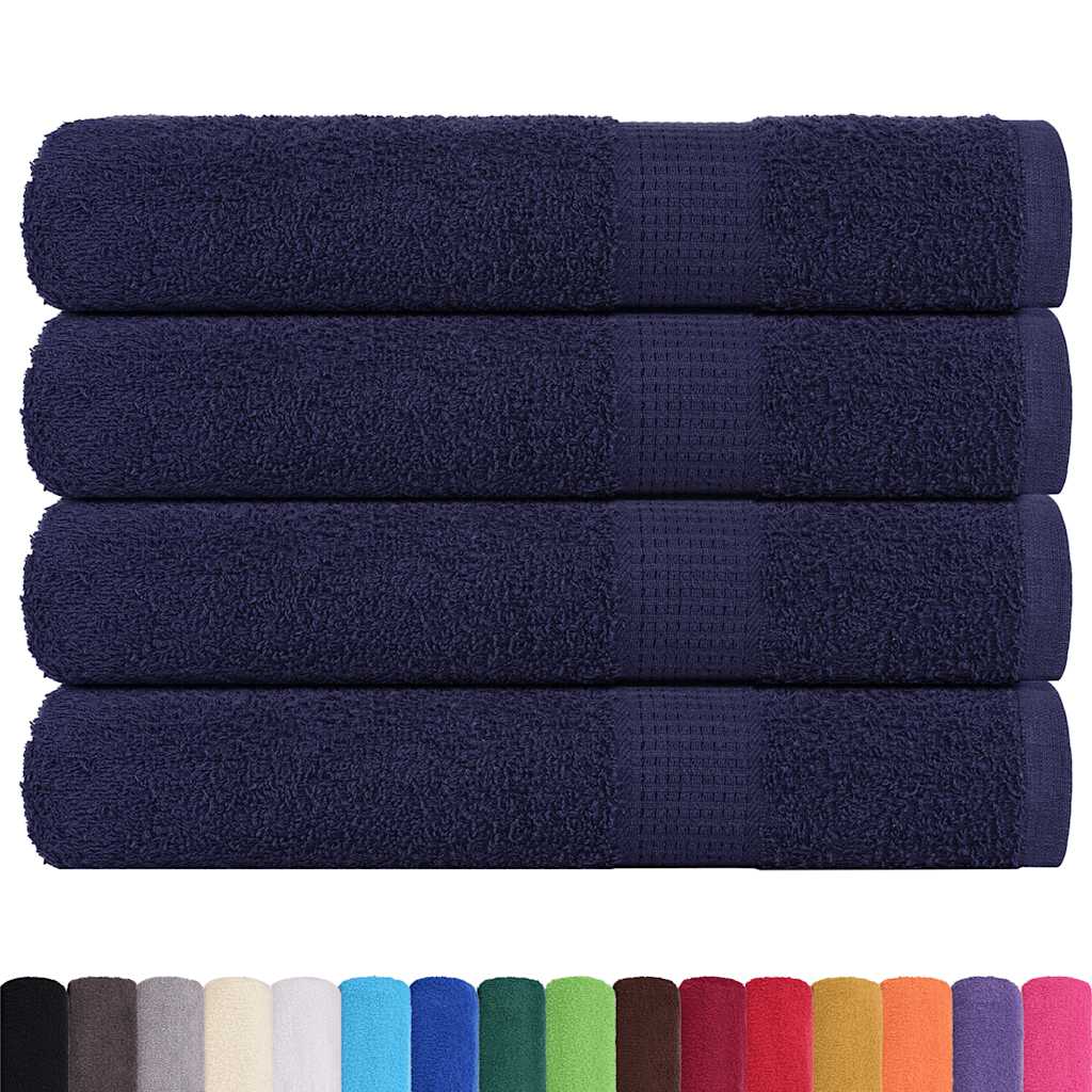 vidaXL Sauna Towels "FROGN" 4 pcs Navy Blue 80x200 cm 360 gsm 2