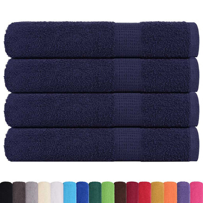 vidaXL Sauna Towels "FROGN" 4 pcs Navy Blue 80x200 cm 360 gsm 2