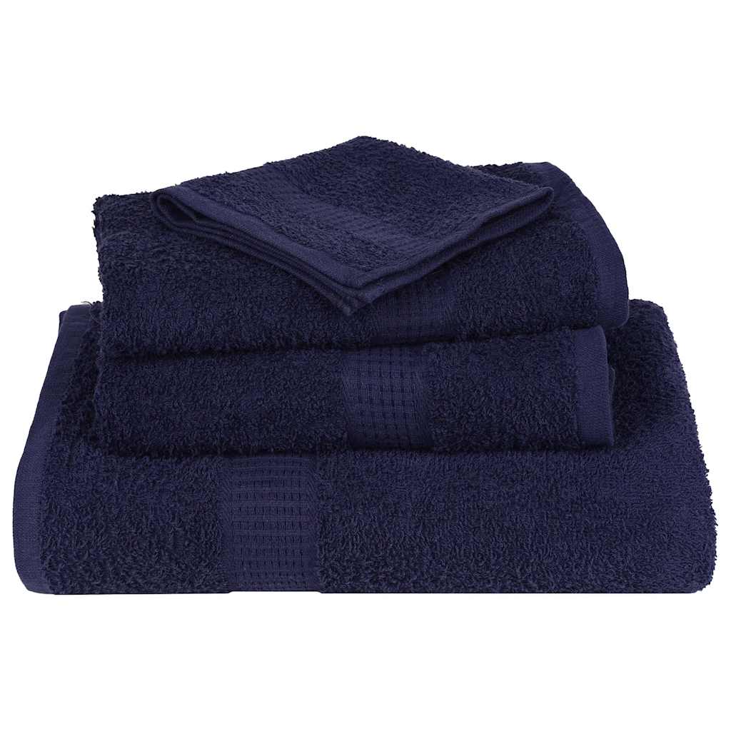vidaXL Sauna Towels "FROGN" 4 pcs Navy Blue 80x200 cm 360 gsm 4