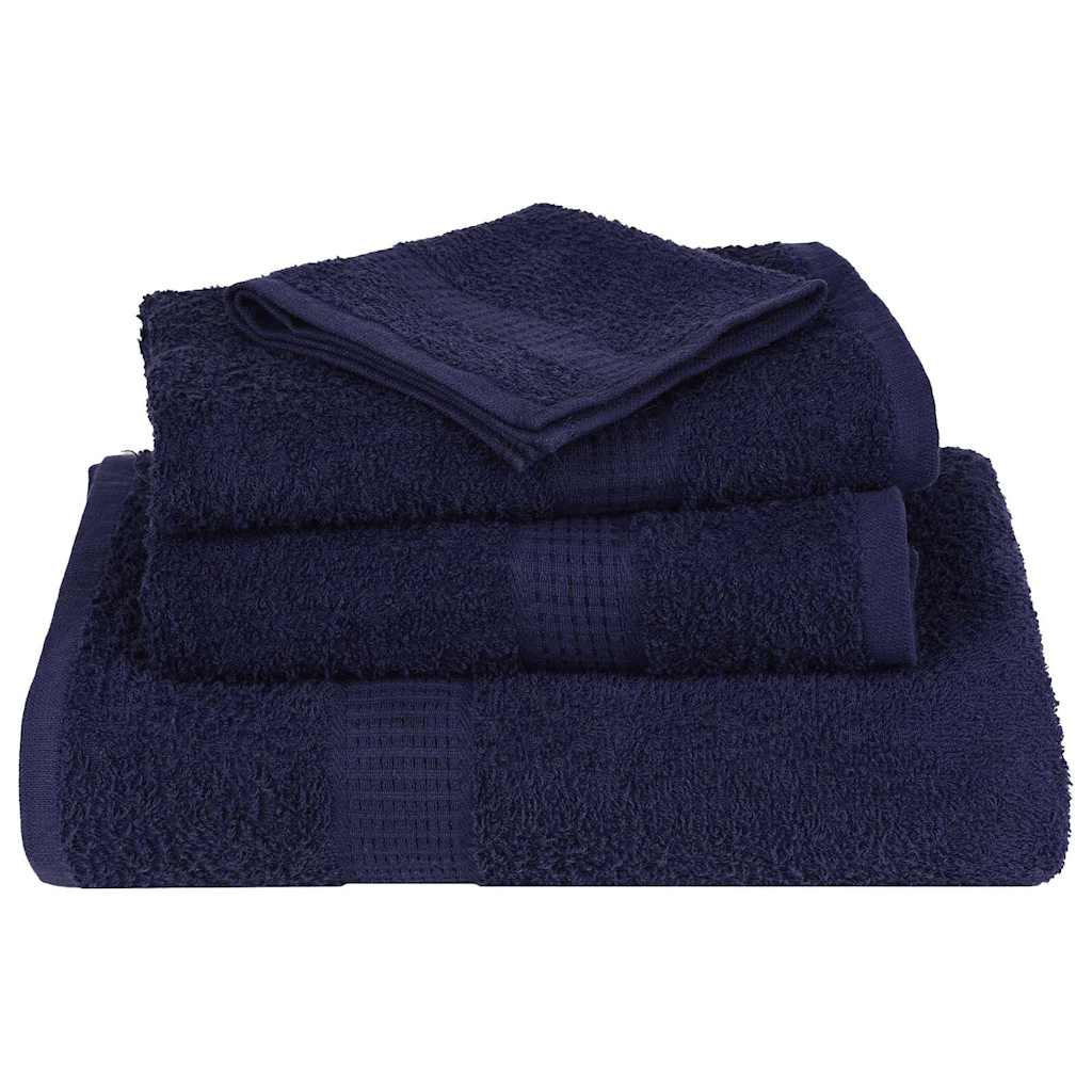 vidaXL Towels "FROGN" 4 pcs Navy Blue 100x200 cm 360 gsm 4