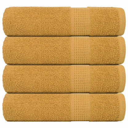vidaXL Bath Towels "FROGN" 4 pcs Gold 100x150 cm 360 gsm 1