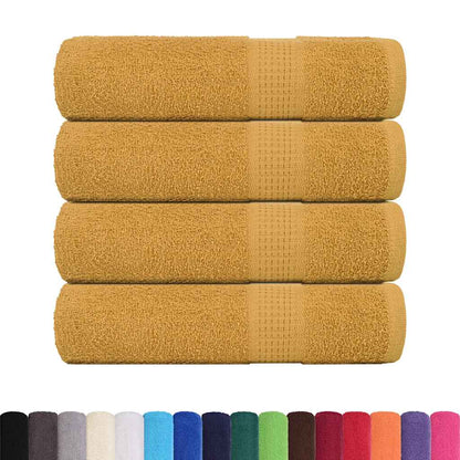 vidaXL Bath Towels "FROGN" 4 pcs Gold 100x150 cm 360 gsm 2