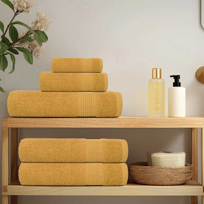 vidaXL Bath Towels "FROGN" 4 pcs Gold 100x150 cm 360 gsm 3