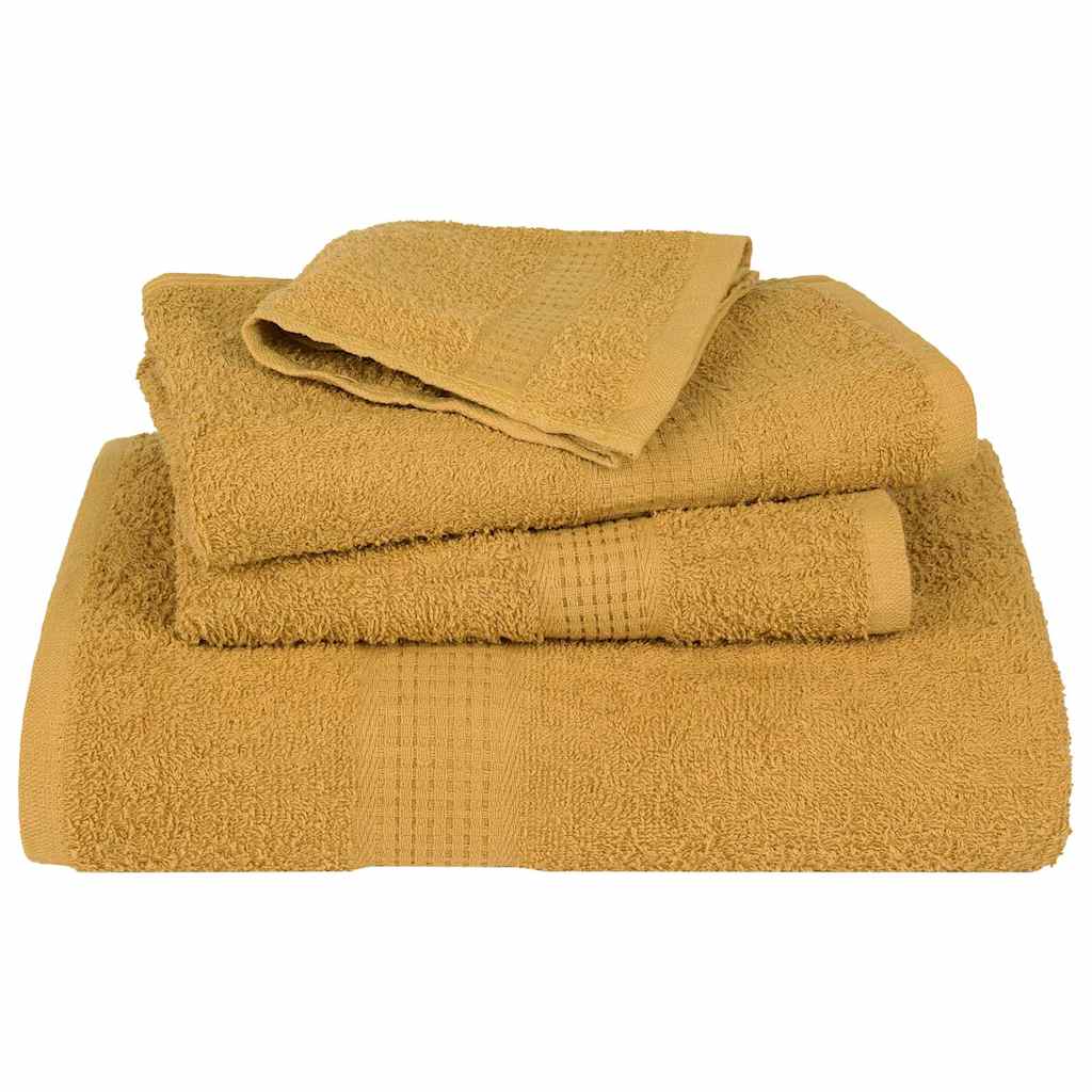 vidaXL Bath Towels "FROGN" 4 pcs Gold 100x150 cm 360 gsm 4