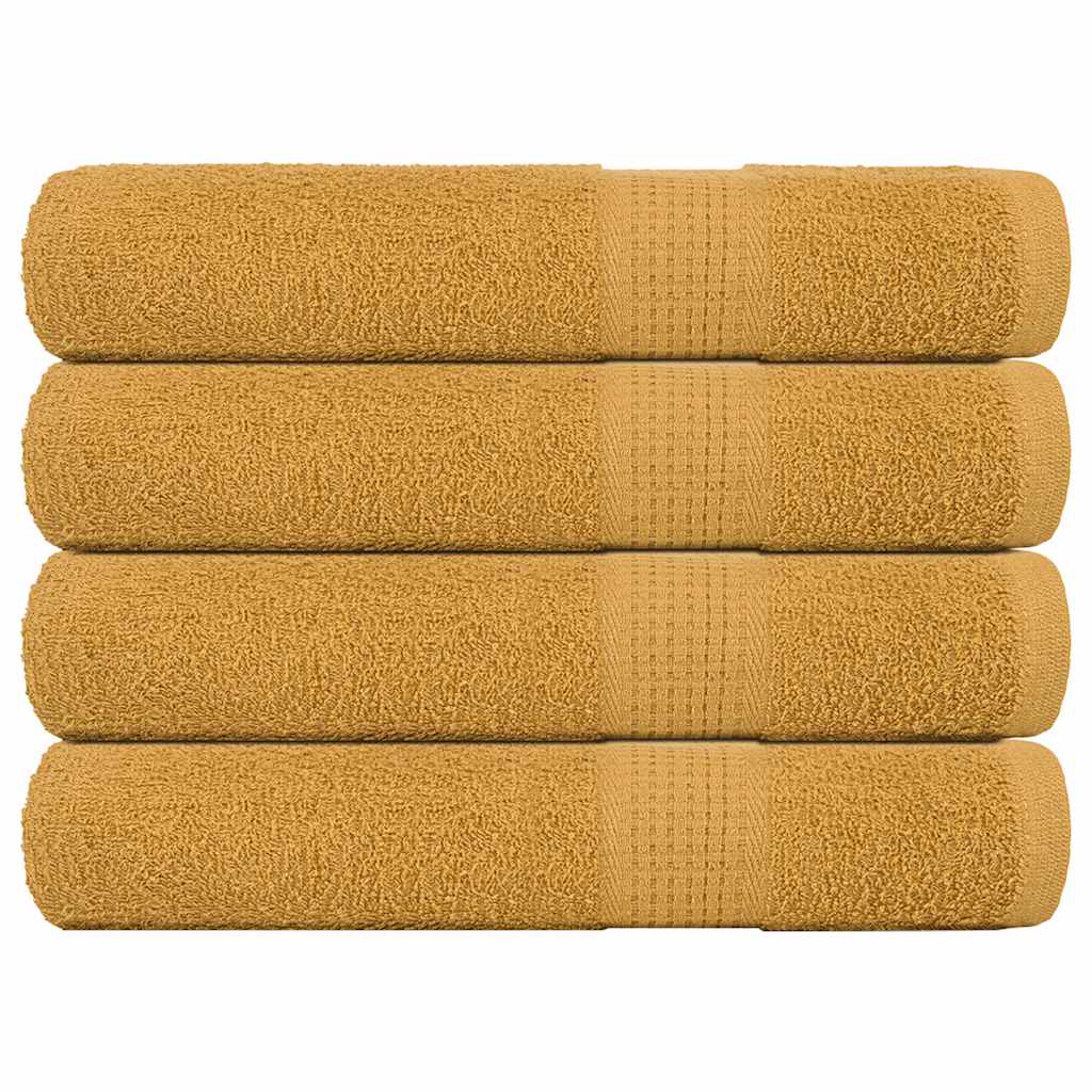 vidaXL Sauna Towels "FROGN" 4 pcs Gold 80x200 cm 360 gsm 1