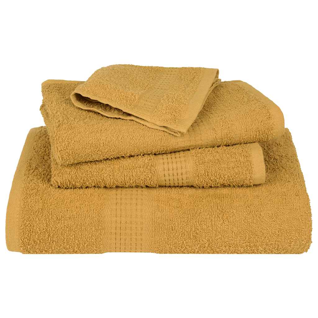 vidaXL Sauna Towels "FROGN" 4 pcs Gold 80x200 cm 360 gsm 4