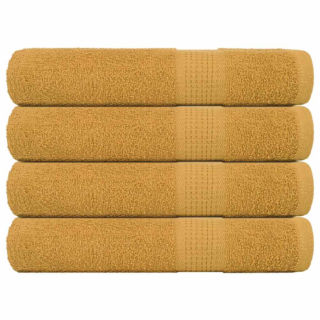 vidaXL Towels "FROGN" 4 pcs Gold 100x200 cm 360 gsm 1