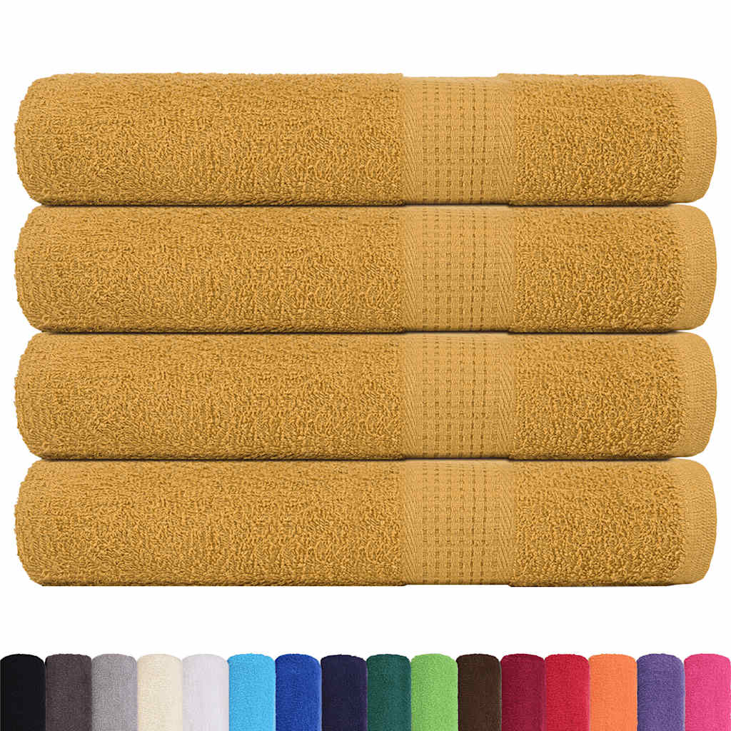 vidaXL Towels "FROGN" 4 pcs Gold 100x200 cm 360 gsm 2