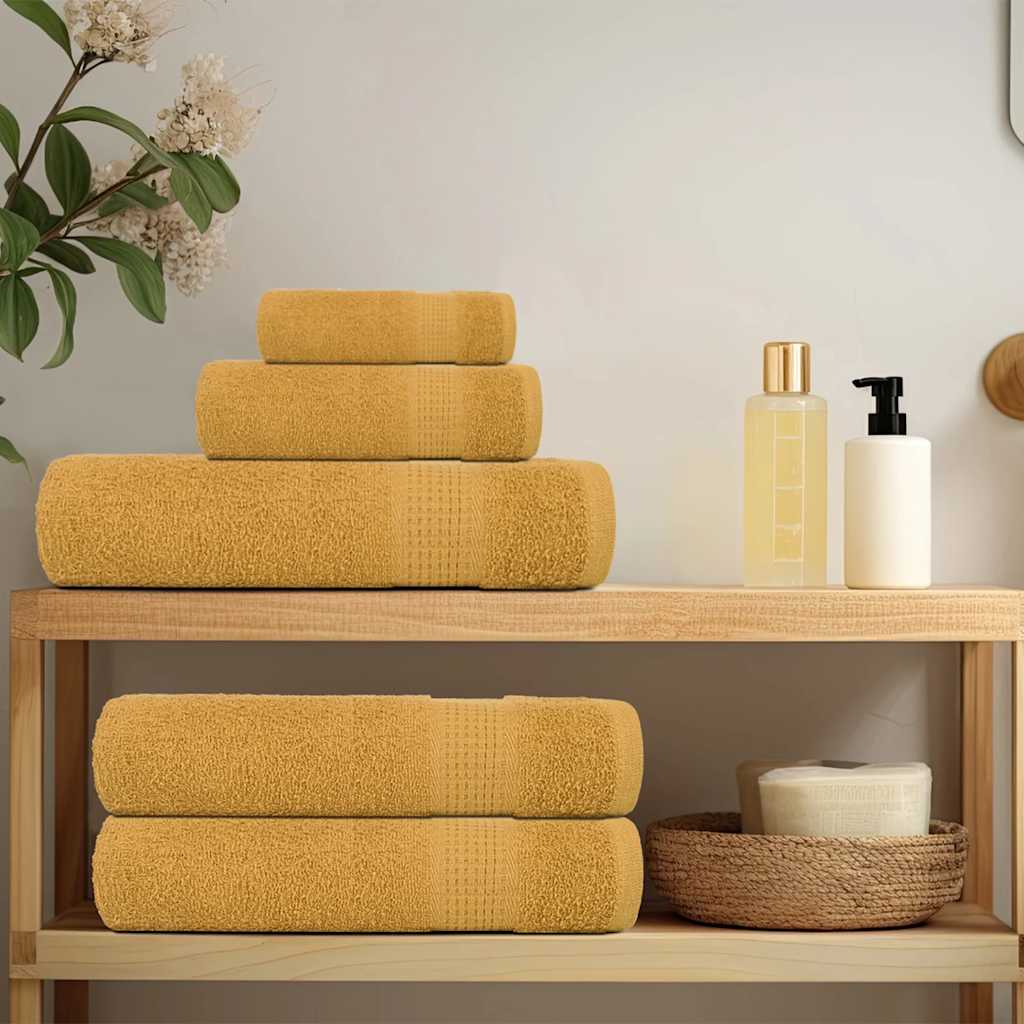 vidaXL Towels "FROGN" 4 pcs Gold 100x200 cm 360 gsm 3
