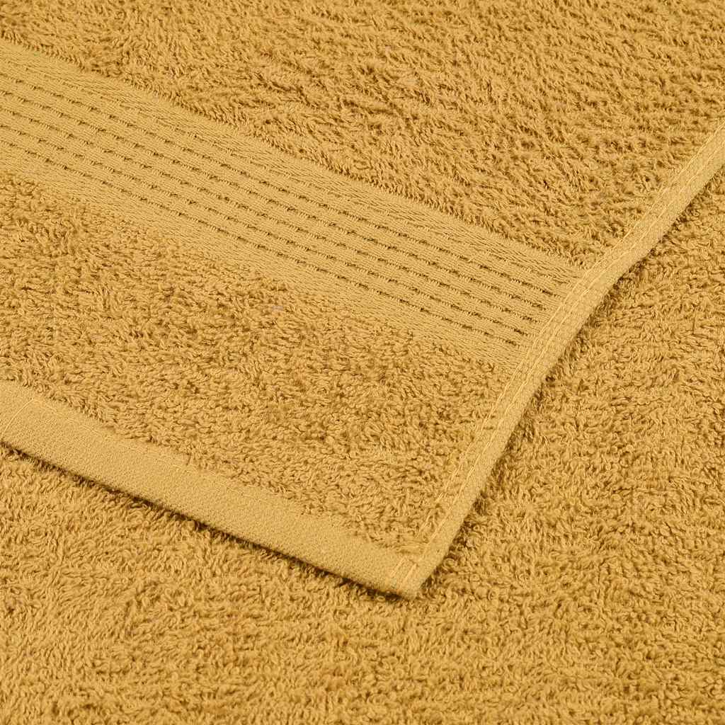 vidaXL Towels "FROGN" 4 pcs Gold 100x200 cm 360 gsm 6