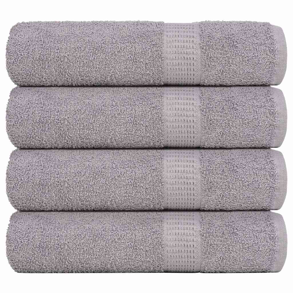 vidaXL Bath Towels "FROGN" 4 pcs Grey 100x150 cm 360 gsm 1