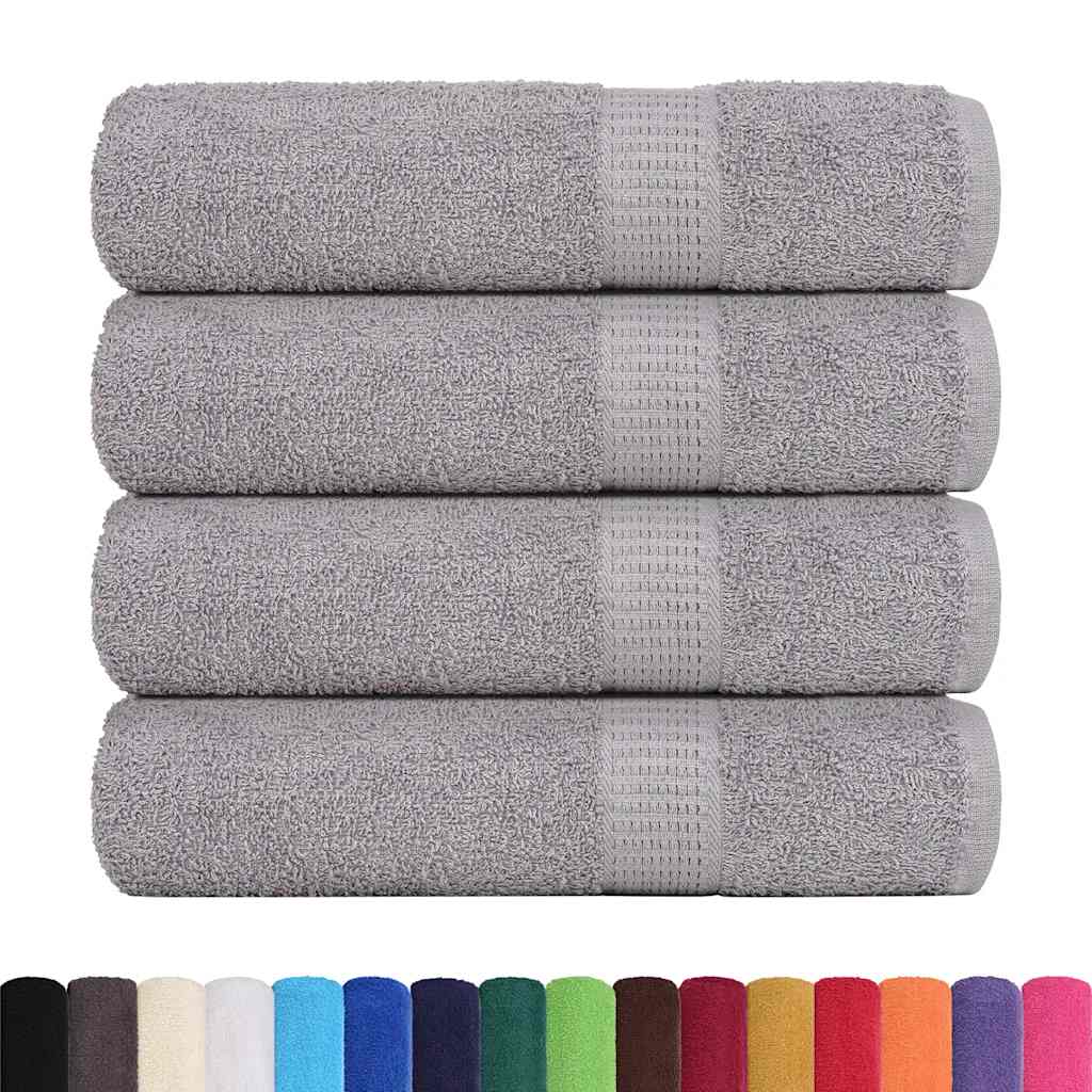 vidaXL Bath Towels "FROGN" 4 pcs Grey 100x150 cm 360 gsm 2