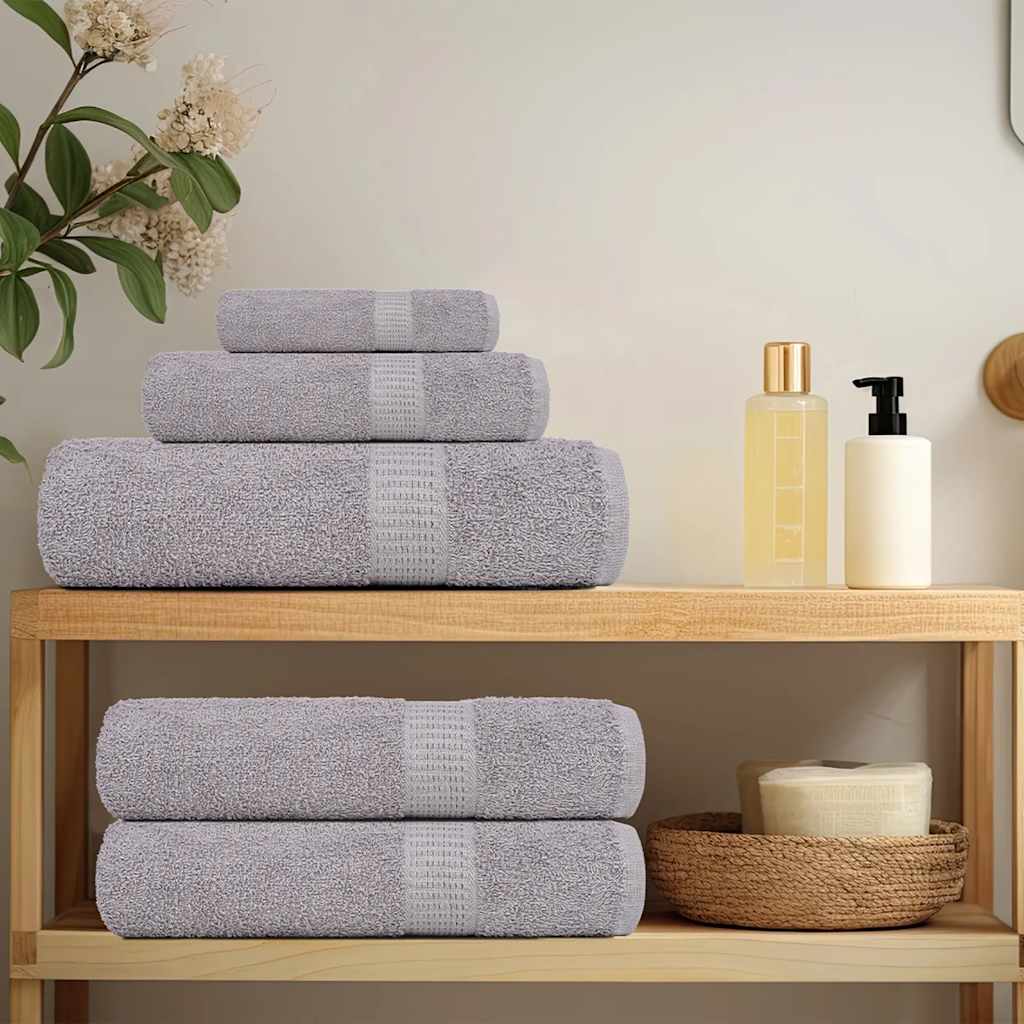 vidaXL Towels "FROGN" 4 pcs Grey 100x200 cm 360 gsm 3