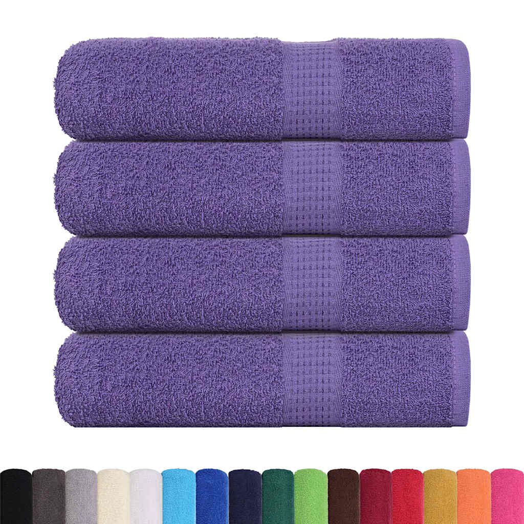 vidaXL Bath Towels "FROGN" 4 pcs Purple 100x150 cm 360 gsm 2