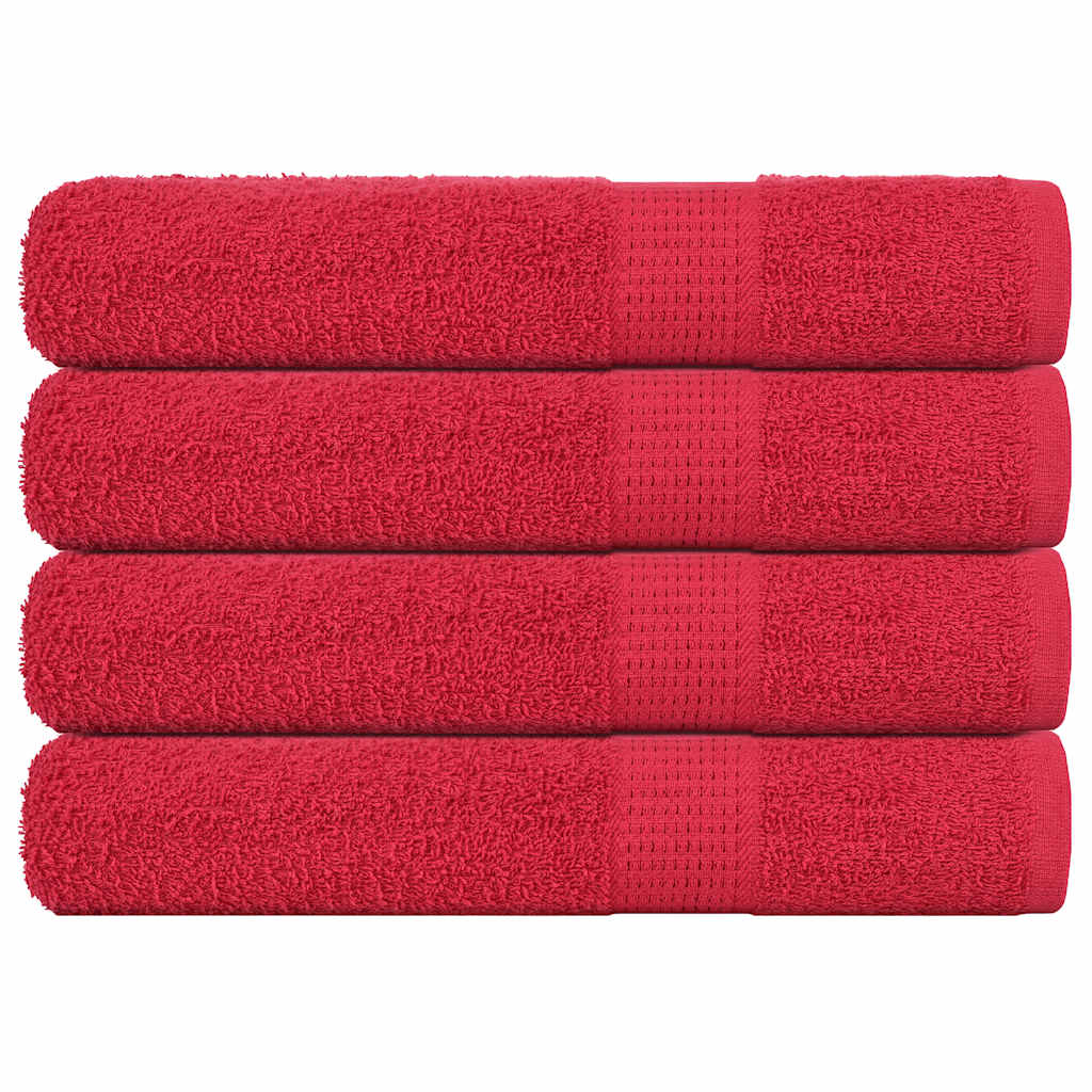 vidaXL Towels "FROGN" 4 pcs Red 100x200 cm 360 gsm 1