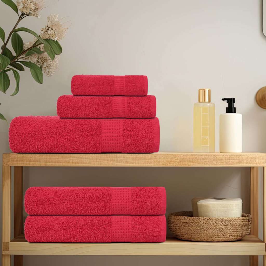 vidaXL Towels "FROGN" 4 pcs Red 100x200 cm 360 gsm 3