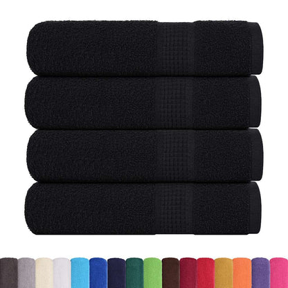 vidaXL Bath Towels "FROGN" 4 pcs Black 100x150 cm 360 gsm 2