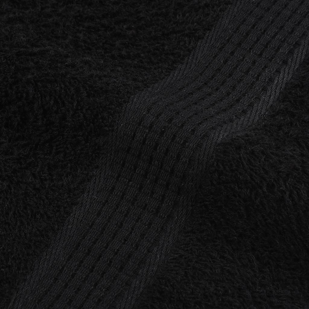 vidaXL Bath Towels "FROGN" 4 pcs Black 100x150 cm 360 gsm 6